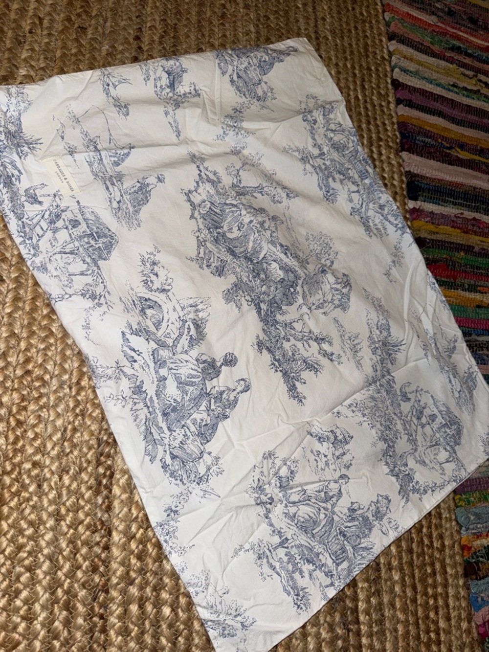 Blue and White Toile Home pillowcase - Classic Toile Pattern